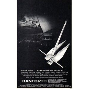 1971 Danforth Anchors Little Boy Sleeping Cabin Vintage Print Ad 70s Wall Art